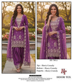 Hoor Tex 798 A To D Crunchy Embroidered Salwar Kameez