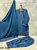 Hoor Tex 799 A To D Ho Glass Silk Heavy Work Salwar Kameez