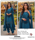 Hoor Tex 799 A To D Ho Glass Silk Heavy Work Salwar Kameez