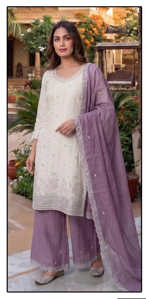 Hoor Tex 802 A To D Heavy Crunchy Embroidered Work Salwar Kameez