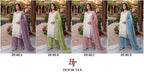 Hoor Tex 802 A To D Heavy Crunchy Embroidered Work Salwar Kameez