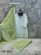 Hoor Tex 802 A To D Heavy Crunchy Embroidered Work Salwar Kameez