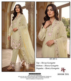 Hoor Tex 809 A To D Georgette Zarkan Worked Salwar Kameez
