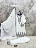 Hoor Tex 811 A To D Fox Georgette Emrboidered Salwar Kameez Collection