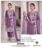 Hoor Tex 812 A To D Chiffon Embroidered Salwar Kameez Collection