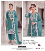 Hoor Tex 812 A To D Chiffon Embroidered Salwar Kameez Collection