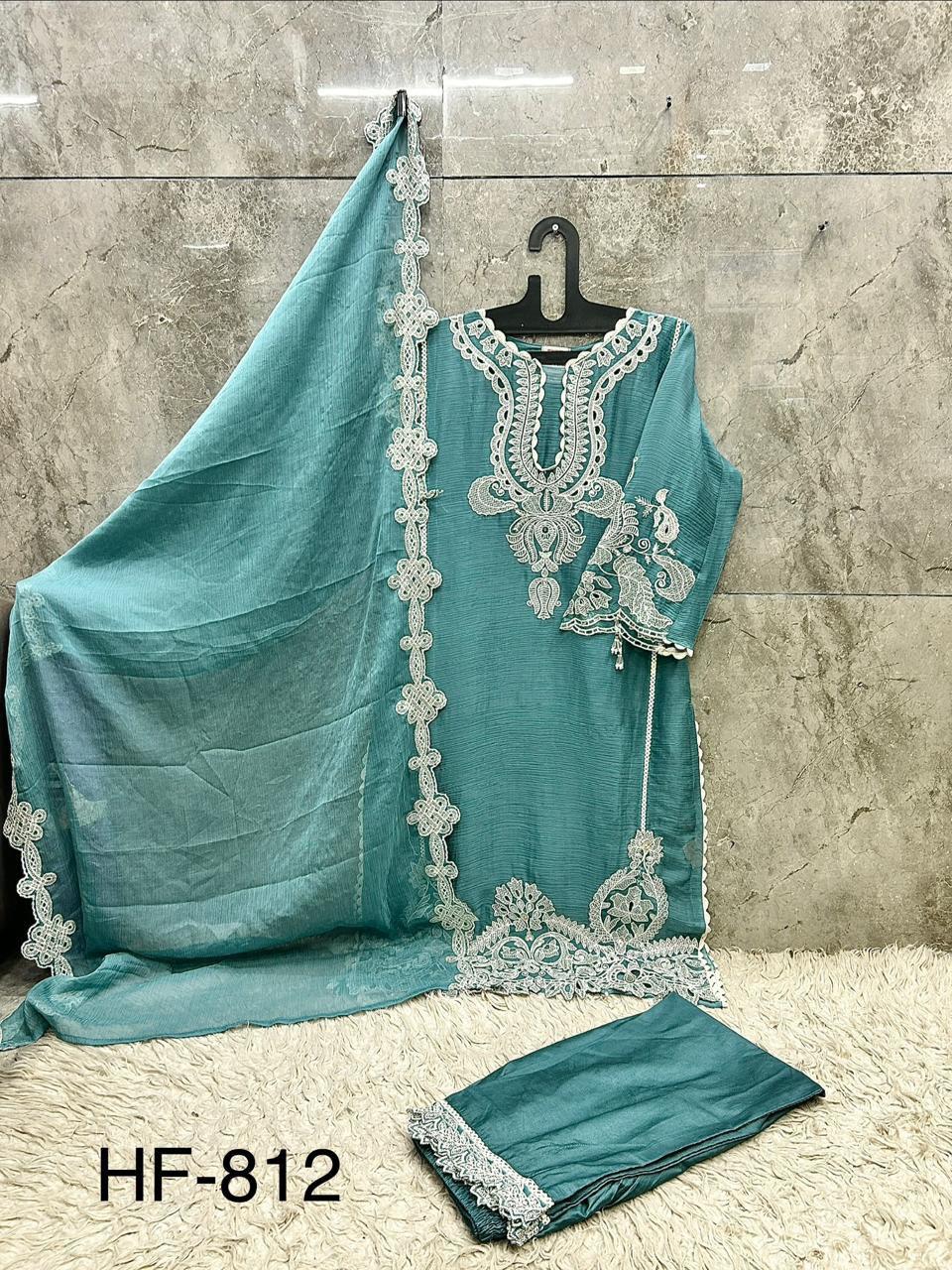 Hoor Tex 812 A To D Chiffon Embroidered Salwar Kameez Collection
