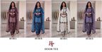 Hoor Tex 818 A To D Readymade Satin Embroidered Salwar Kameez
