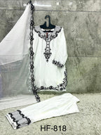 Hoor Tex 818 A To D Readymade Satin Embroidered Salwar Kameez