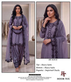 Hoor Tex 818 A To D Readymade Satin Embroidered Salwar Kameez