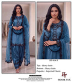 Hoor Tex 818 A To D Readymade Satin Embroidered Salwar Kameez