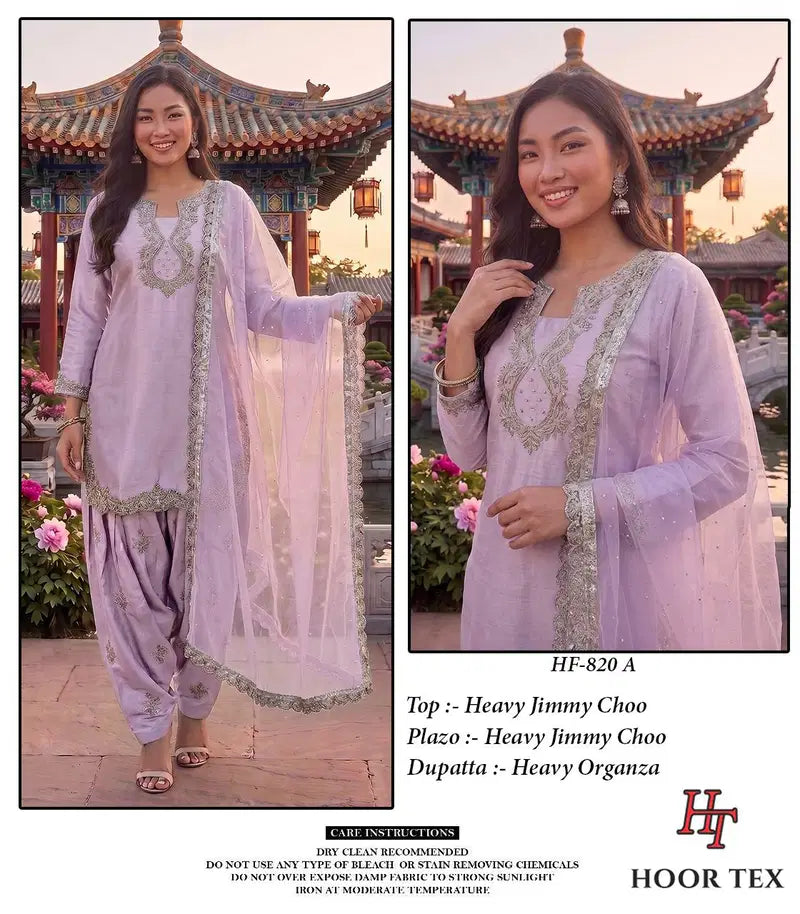 Hoor Tex 820 A To D Jimmy Choo Moti Worked Salwar Kameez