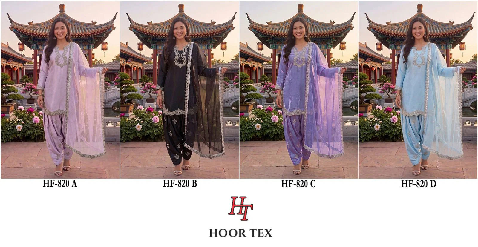 Hoor Tex 820 A To D Jimmy Choo Moti Worked Salwar Kameez