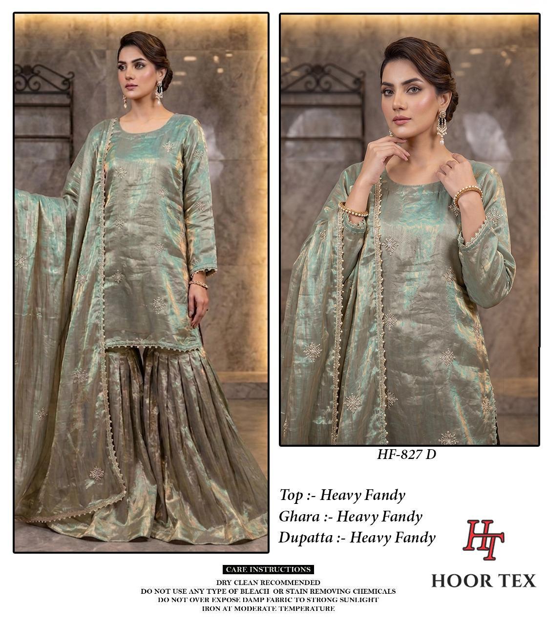 Hoor Tex 827 A To D Fandy Embroidered Salwar Kameez