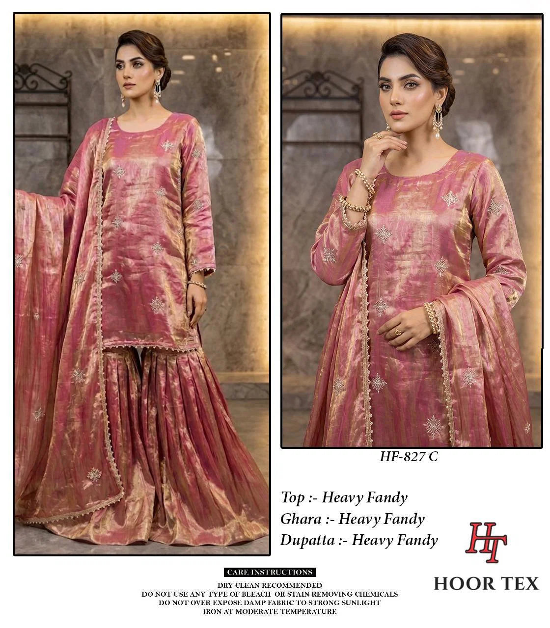 Hoor Tex 827 A To D Fandy Embroidered Salwar Kameez
