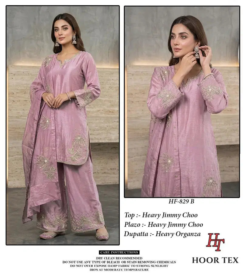 Hoor Tex 829 A To D Jimmy Choo Embroidered Salwar Kameez