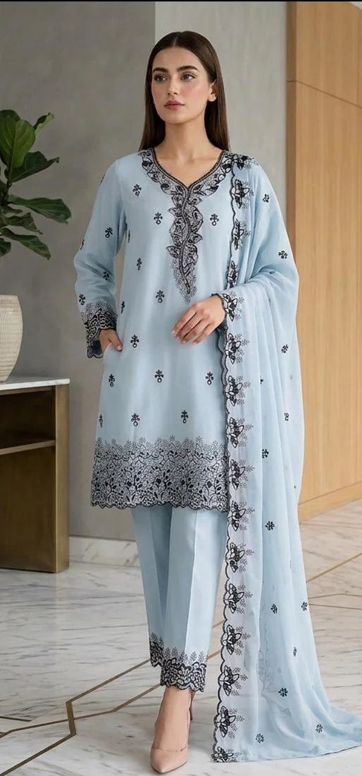 Hoor Tex 835 A To D Georgette Embroidered Salwar Kameez Collection