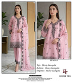 Hoor Tex 835 A To D Georgette Embroidered Salwar Kameez Collection