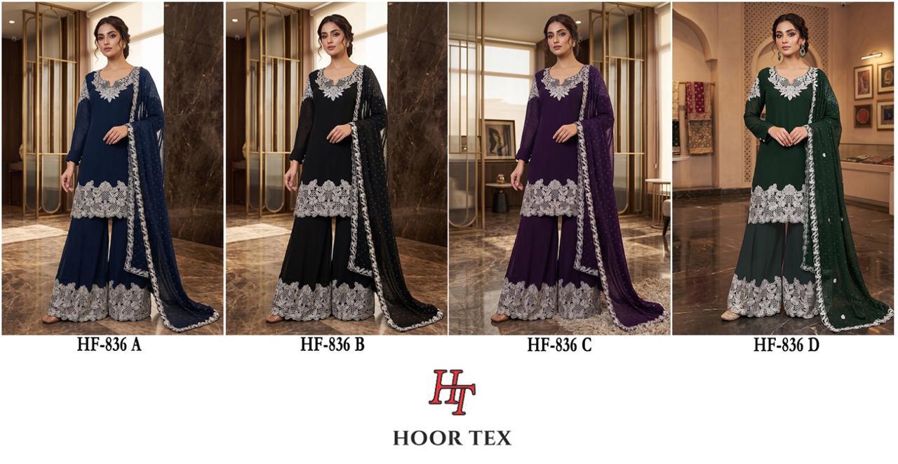 Hoor Tex 836 A To D Blooming Georgette Salwar Kameez Collection