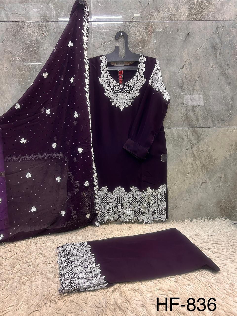 Hoor Tex 836 A To D Blooming Georgette Salwar Kameez Collection