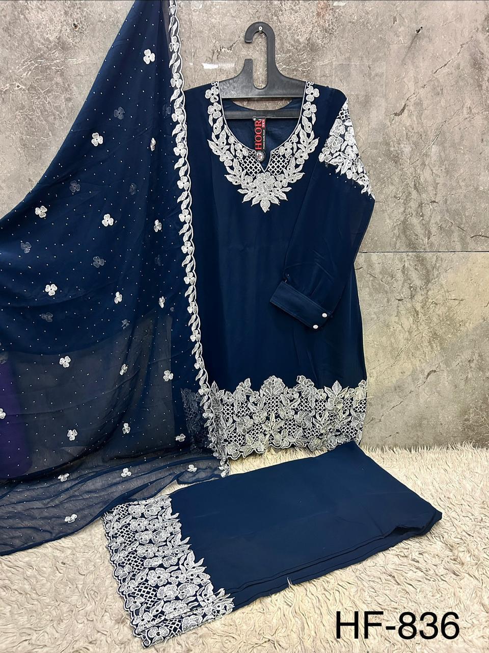 Hoor Tex 836 A To D Blooming Georgette Salwar Kameez Collection