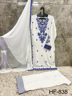 Hoor Tex 838 A To D Rayon Embroidered Salwar Kameez