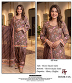 Hoor Tex 840 To 846 Malai Satin Printed Salwar Kameez