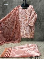 Hoor Tex 840 To 846 Malai Satin Printed Salwar Kameez