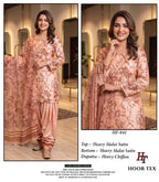 Hoor Tex 840 To 846 Malai Satin Printed Salwar Kameez