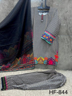Hoor Tex 840 To 846 Malai Satin Printed Salwar Kameez