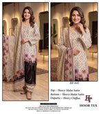 Hoor Tex 840 To 846 Malai Satin Printed Salwar Kameez