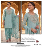 Hoor Tex 858 A To D Malai Satin Embroidered Salwar Kameez