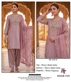 Hoor Tex 858 A To D Malai Satin Embroidered Salwar Kameez