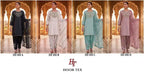 Hoor Tex 858 A To D Malai Satin Embroidered Salwar Kameez