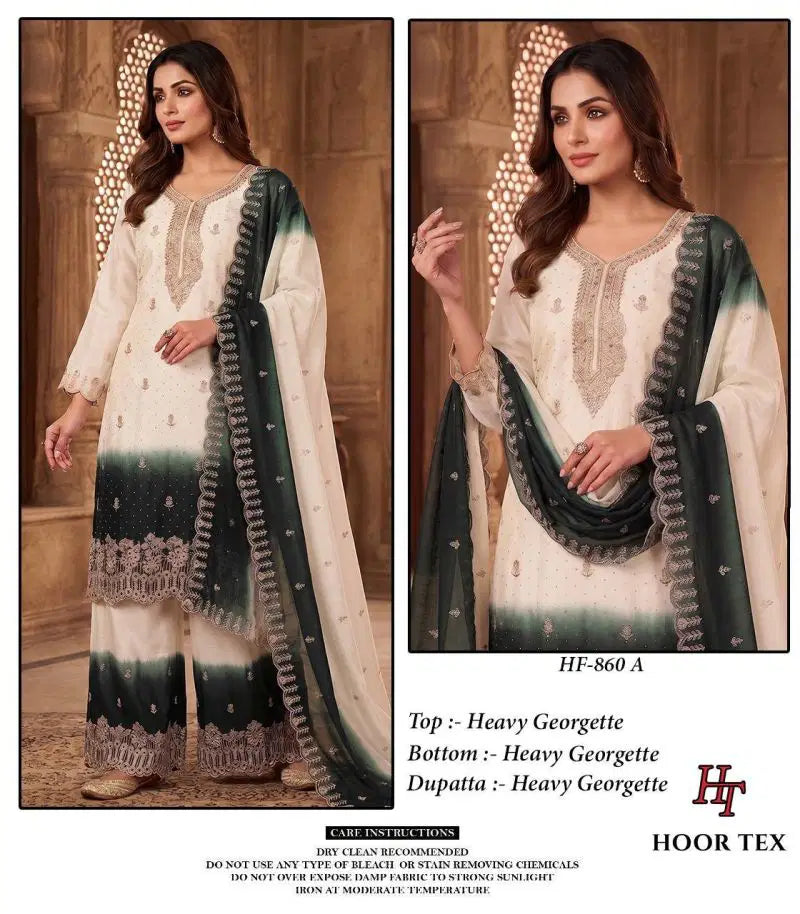 Hoor Tex 860 A To D Georgette Embroidered Salwar Kameez