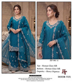 Hoor Tex 861 A To D Roman Silk Embroidered Salwar Kameez