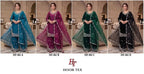 Hoor Tex 861 A To D Roman Silk Embroidered Salwar Kameez