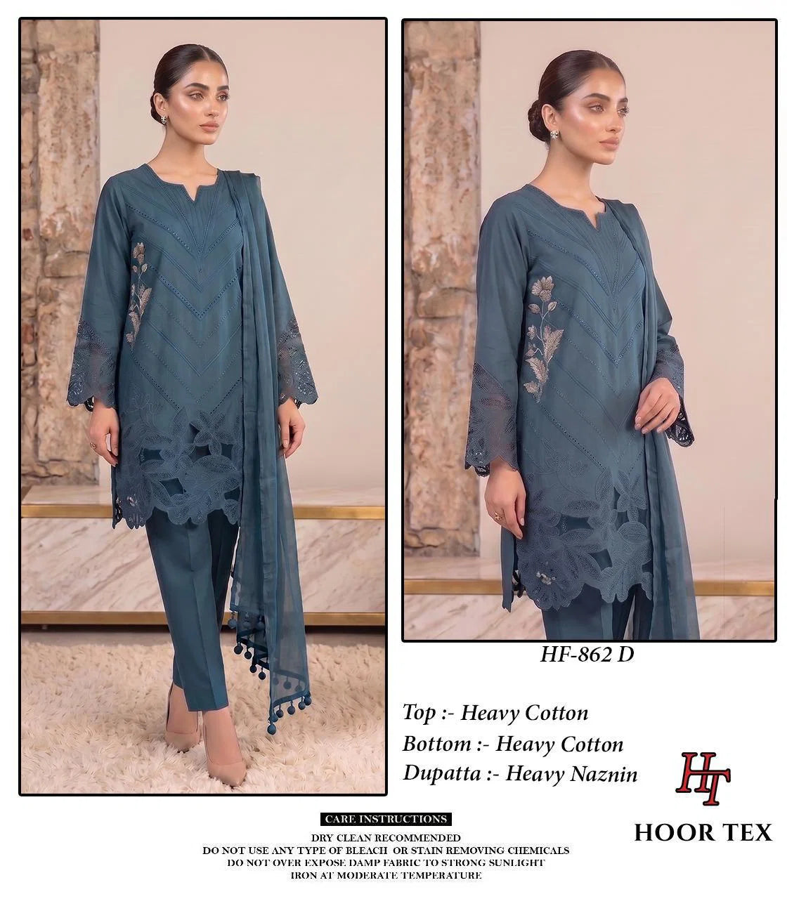 Hoor Tex 862 A To D Cotton Embroidered Salwar Kameez