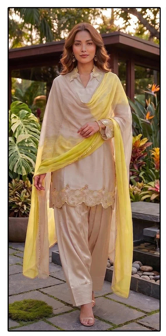 Hoor Tex 865 A To C Malai Satin Embroidered Salwar Kameez