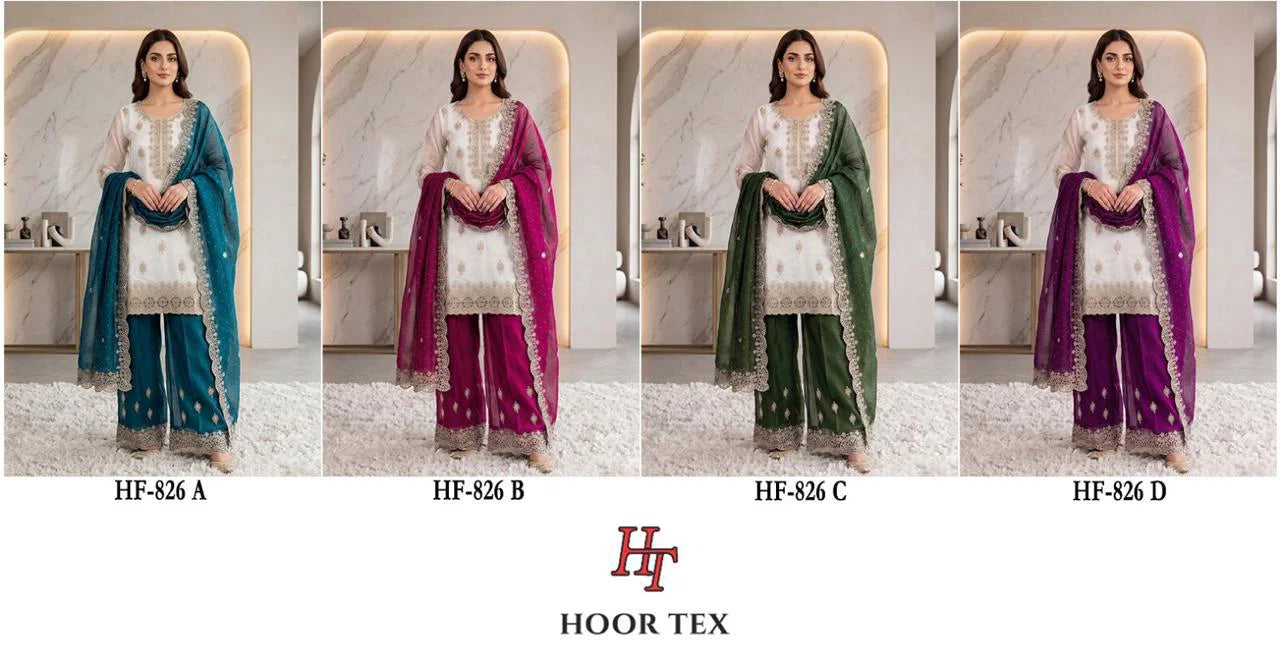 Hoor Tex 869 A To D Fandy Embroidered Salwar Kameez Collection