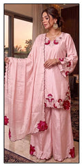 Hoor Tex 873 A To D Rayon Satin Embroidered Salwar Kameez