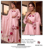 Hoor Tex 873 A To D Rayon Satin Embroidered Salwar Kameez