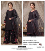 Hoor Tex 888 A And B Rayon Satin Embroidered Salwar Kameez