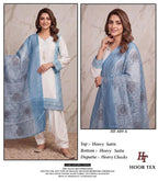 Hoor Tex 889 A To D Satin Embroidered Salwar Kameez Collection