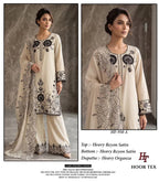 Hoor Tex 950 A To D Rayon Satin Embroidered Salwar Kameez Collection