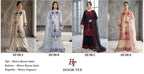 Hoor Tex 950 A To D Rayon Satin Embroidered Salwar Kameez Collection