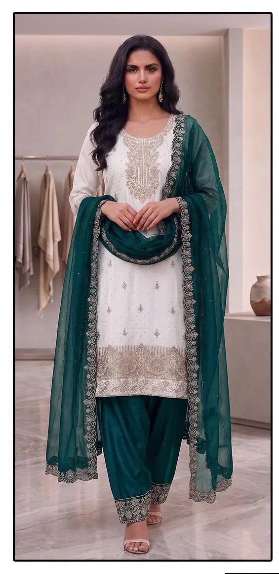 Hoor Tex 819 A To D Crunchy Silk Embroidered Salwar Kameez