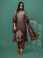 Hr R 1480 Roman Silk Printed Kurti And Pant Dupatta