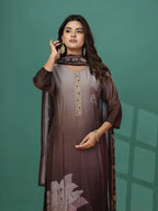 Hr R 1480 Roman Silk Printed Kurti And Pant Dupatta