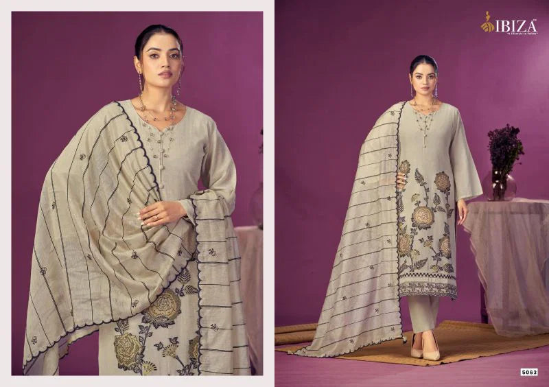 Ibiza Awesome Linen Jacquard Embroidered Salwar Kameez Collection